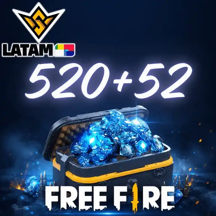 Free Fire 520+52 diamantes