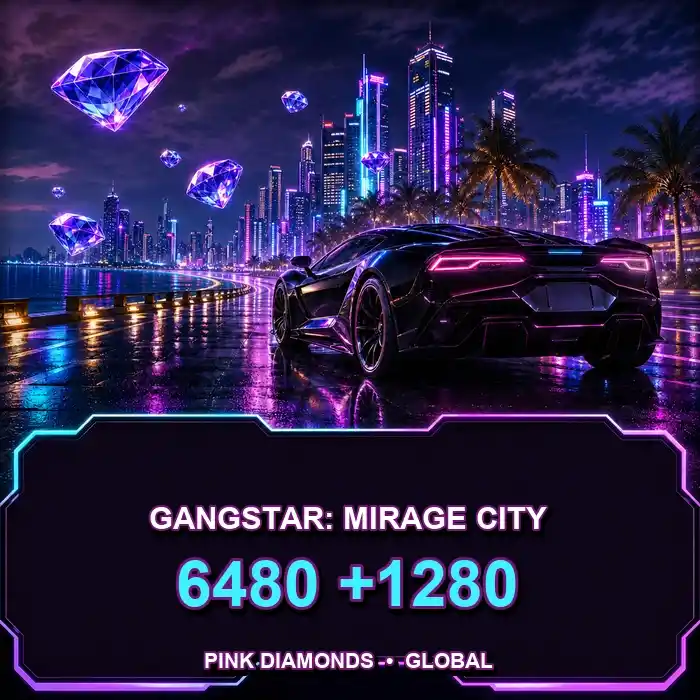 Gangstar Mirage City 6480+1280 Pink Diamonds