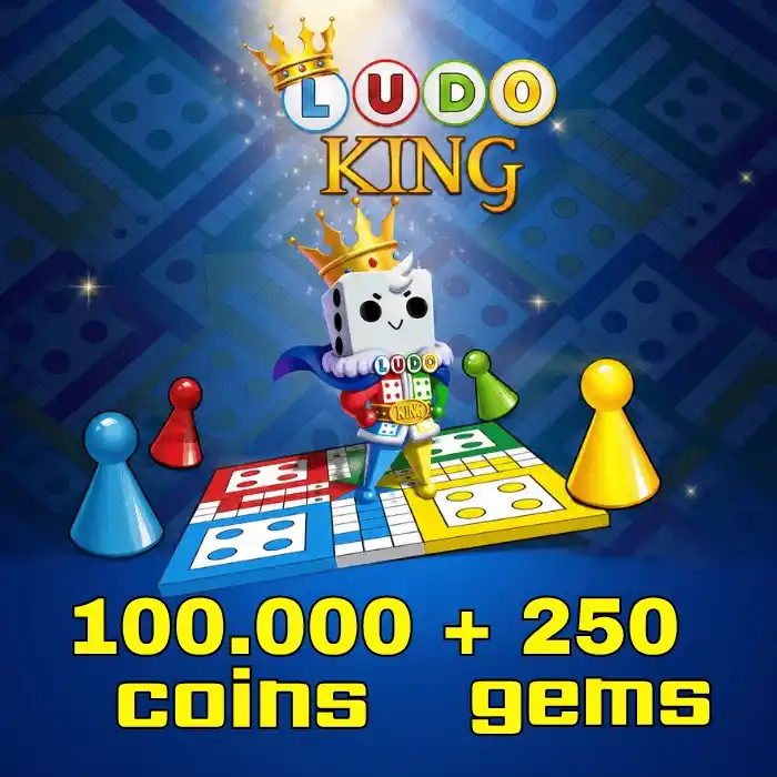 Ludo King 100,000 монети + 250 гема