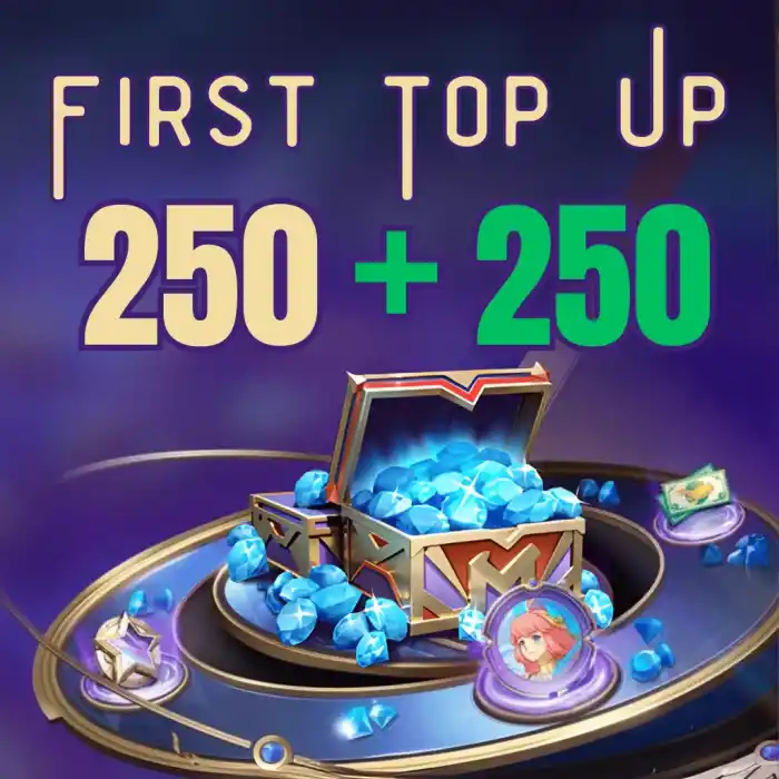 MLBB 500 Diamonds ( 250 + 250 Bonus) First Top Up PHP