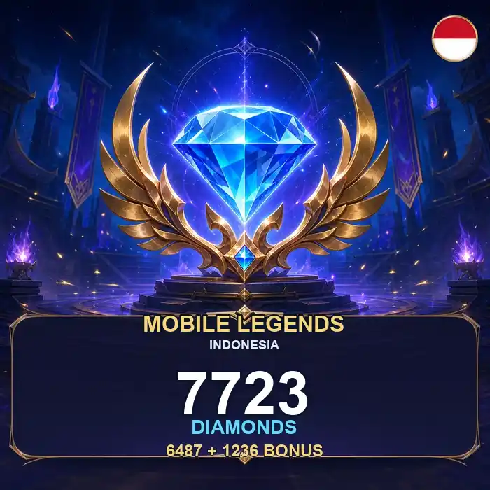 MLBB 7723 Diamonds (6487 + 1236 Bonus)