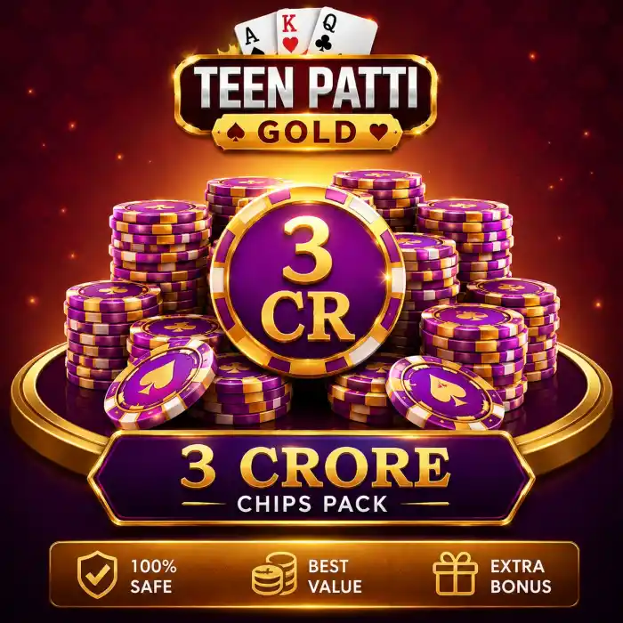 Teen Patti Gold 3 Cr Chips Pack