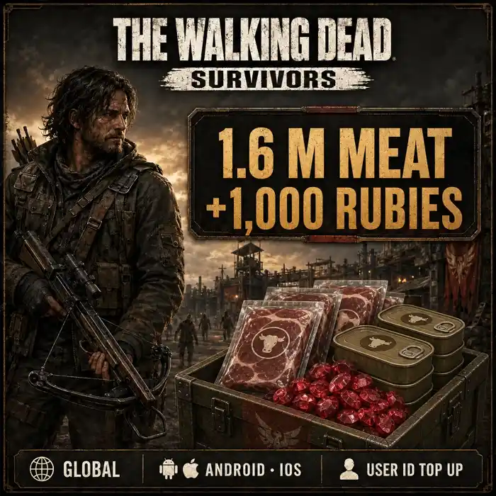 The Walking Dead: Survivors 1.6 M Meat+1,000 Rubies