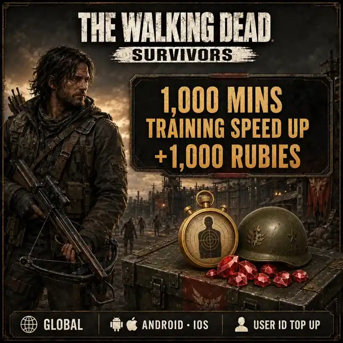 The Walking Dead: Survivors 1,000 mins Training Speed Up+1,000 Rubies