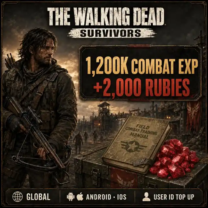 The Walking Dead: Survivors 1,200K Combat EXP+2,000 Rubies