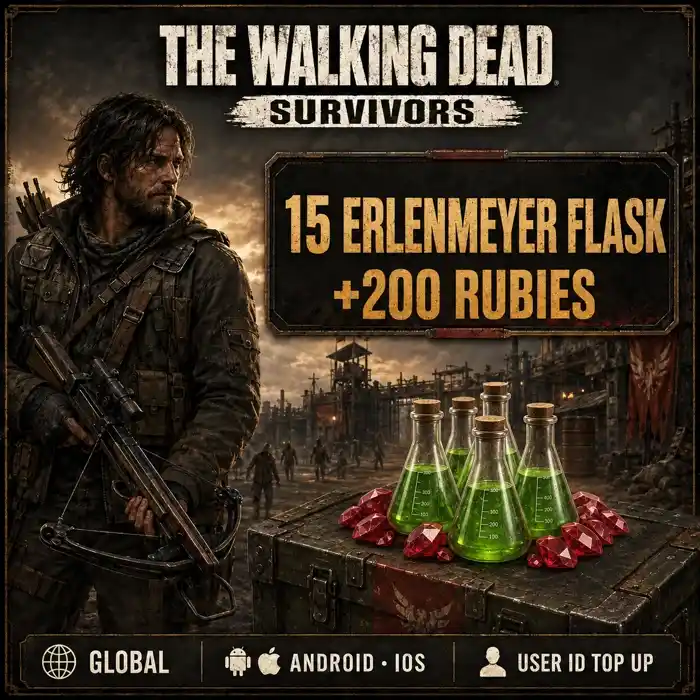 The Walking Dead: Survivors 15 Erlenmeyer Flask+200 Rubies