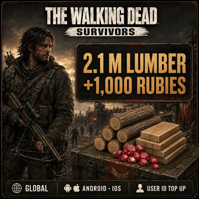 The Walking Dead: Survivors 2.1 M Lumber+1,000 Rubies