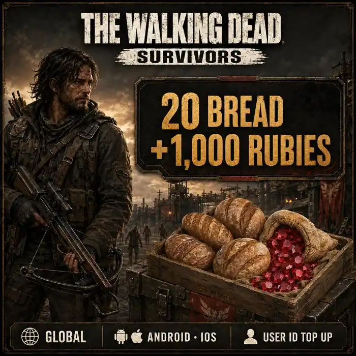 The Walking Dead: Survivors 20 Bread+1,000 Rubies