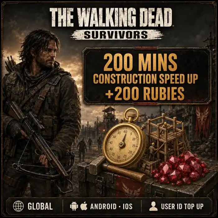 The Walking Dead: Survivors 200 mins Training Speed Up+200 Rubies