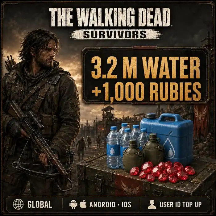 The Walking Dead: Survivors 3.2 M Water+1,000 Rubies