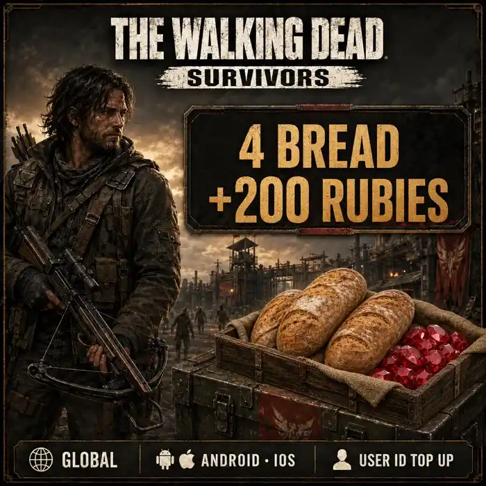 The Walking Dead: Survivors 4 Bread+200 Rubies