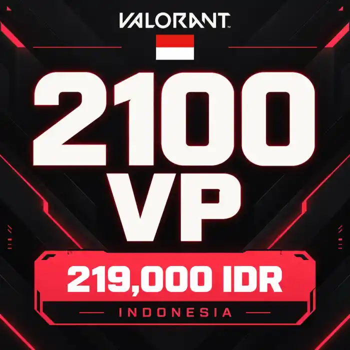 Valorant IDR 219,000 - 2100 VP