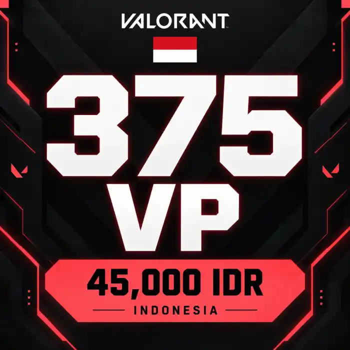 Valorant IDR 45,000 - 375 VP