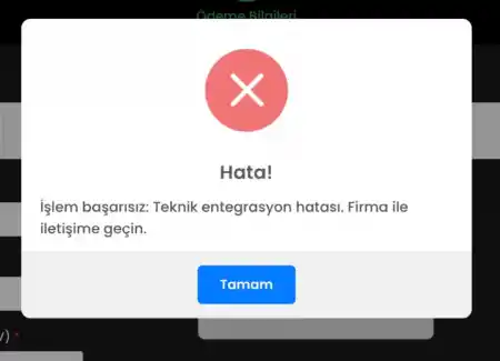 Die Operation ist fehlgeschlagen. Technischer Integrationsfehler. Bitte kontaktieren Sie das Unternehmen. Fehlerbehebung!