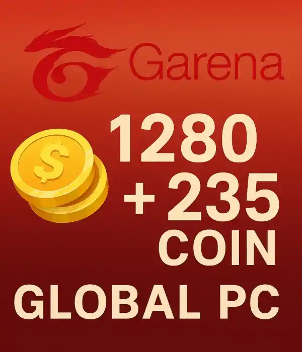 1280 + 235 Münze Garena Global PC