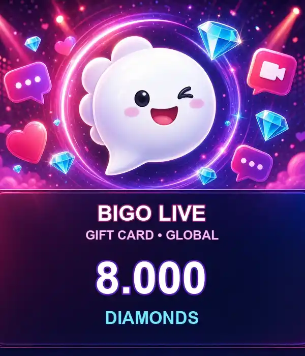 BigoLive Gift Card (Global) 8000 Diamonds