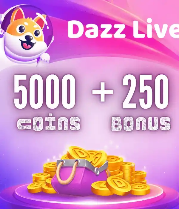 Dazz Live Coins 5000 Coins + 250 Bonus