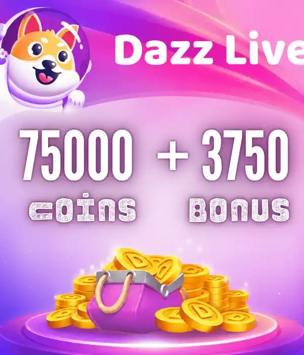 Dazz Live Coins 75000 Coins + 3750 Bonus