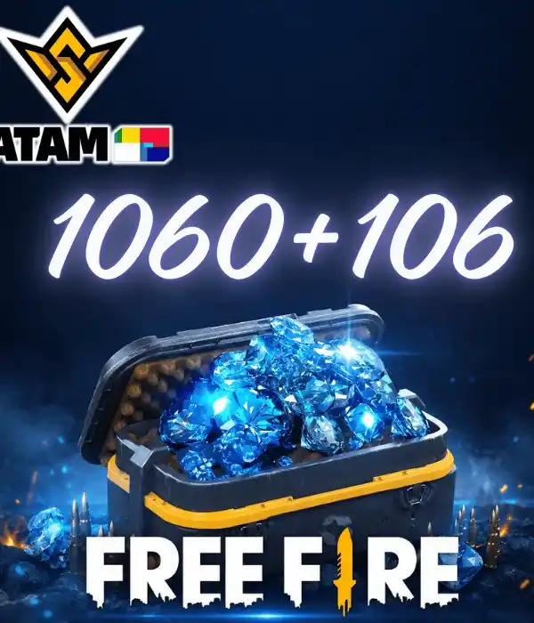 Free Fire 1060+106 diamantes
