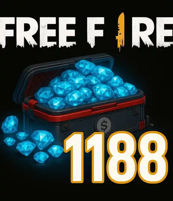Free Fire 1080 + 108 Bonus Diamanten Global