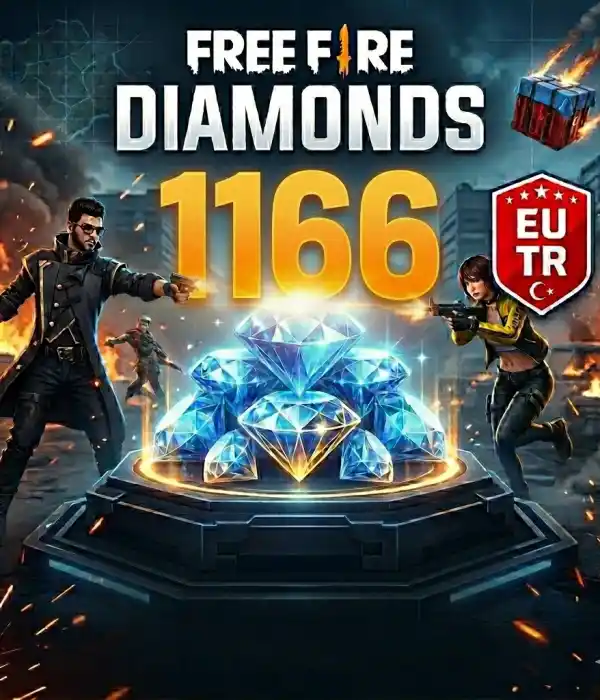 Free Fire 1166 Diamonds( 1060 + 106 Bonus )