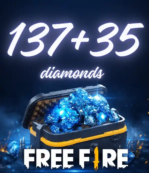 Free Fire 137 + 35 ماسة إضافية