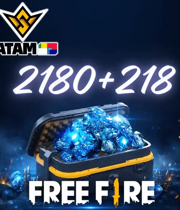 Free Fire 2180+218 diamantes