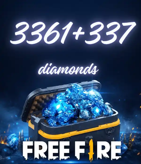 Free Fire 3361 + 337 Extra Diamonds