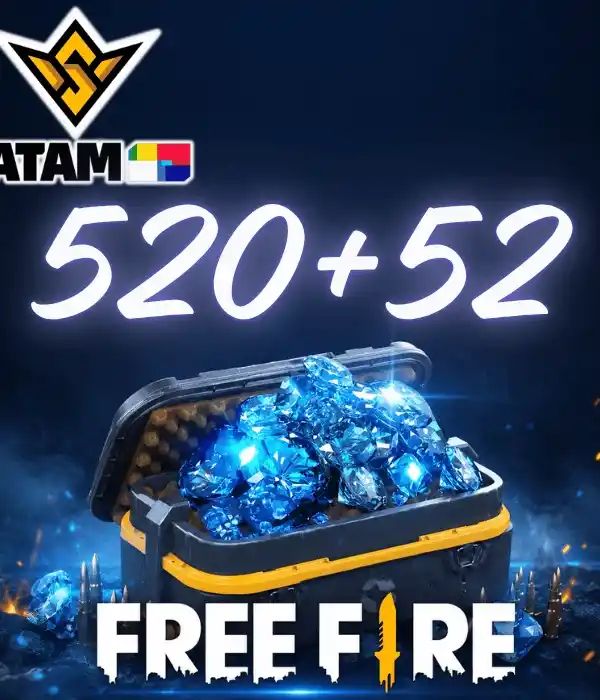 Free Fire 520+52 diamantes