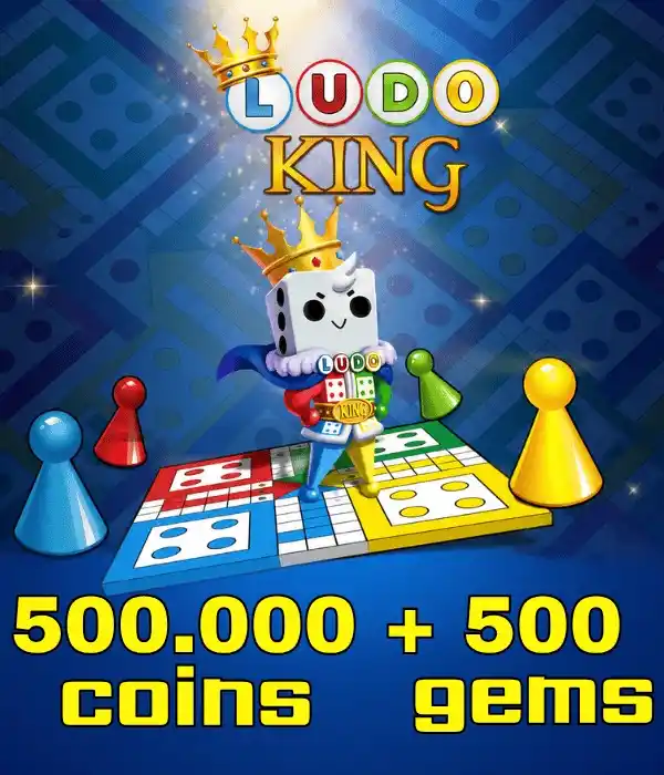 Ludo King 500,000 Coins + 500 Gems