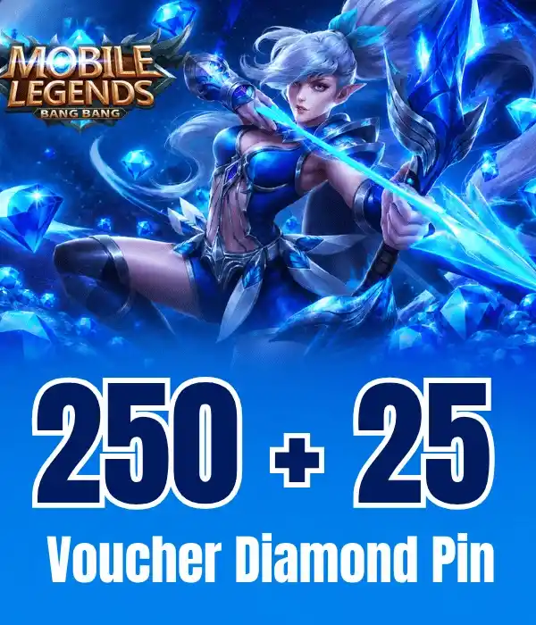 Mobile Legends 250 + 25 رمز ألماس إضافي