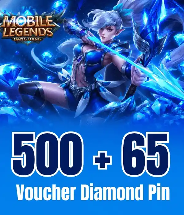 Mobile Legends 500 + 65 رمز ألماس إضافي