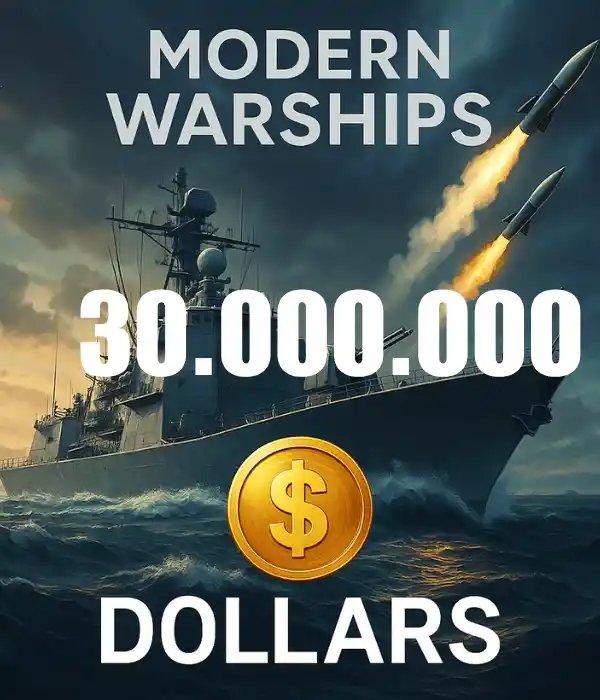 Moderne Kriegsschiffe 30.000.000 Dollar