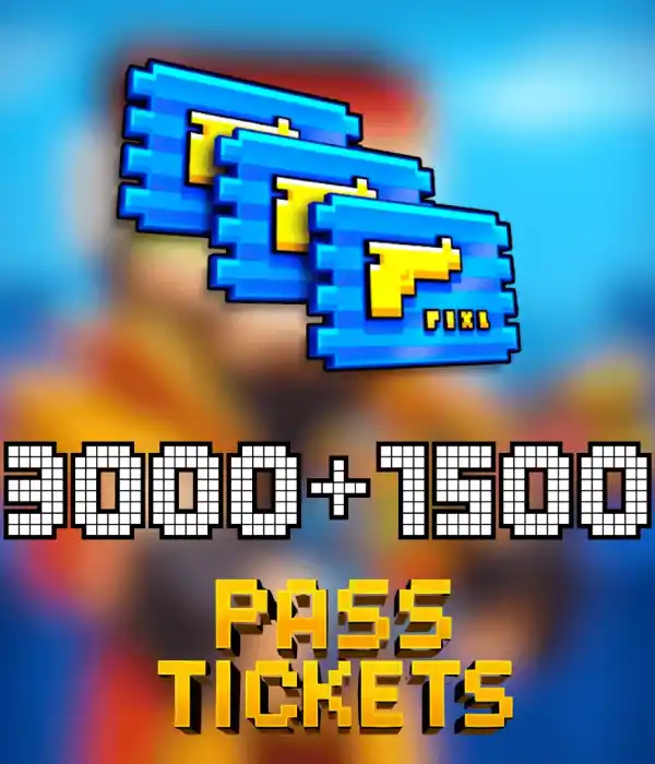 Pixel Gun 3D 4500 (3000+1500) Pixel Pass Tickets