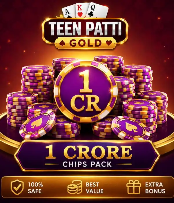 Teen Patti Gold 1 Cr Chips Pack