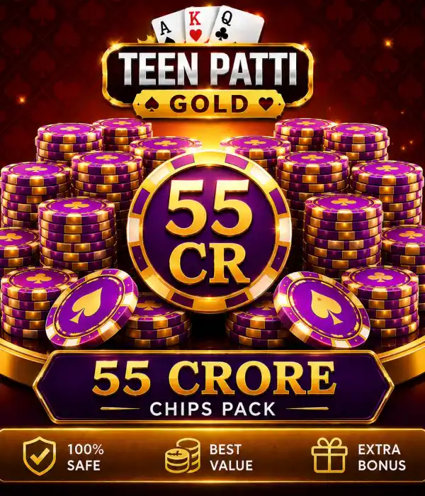 Teen Patti Gold 55 Cr Chips Pack