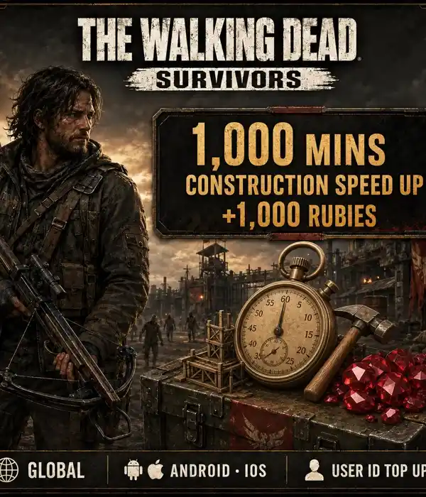 The Walking Dead: Survivors 1,000 mins Construction Speed Up+1,000 Rubies