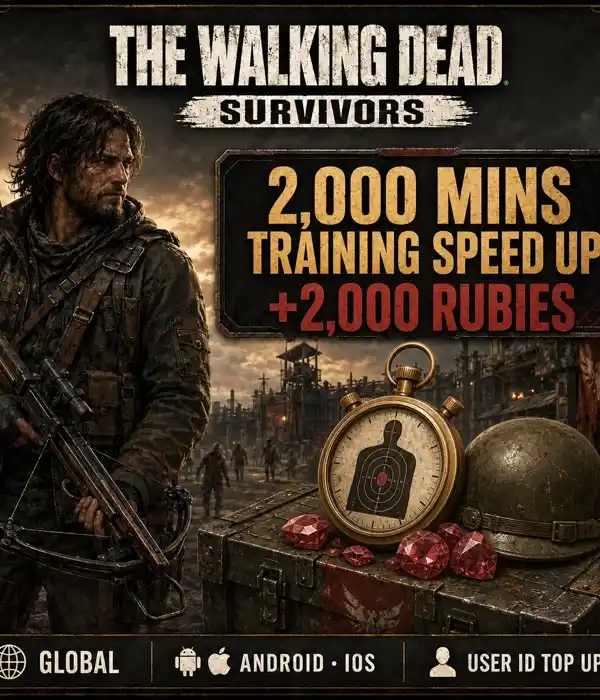 The Walking Dead: Survivors 2,000 mins Training Speed Up+2,000 Rubies