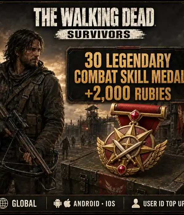 The Walking Dead: Survivors 30 Legendary Combat Skill Medal+2,000 Rubies