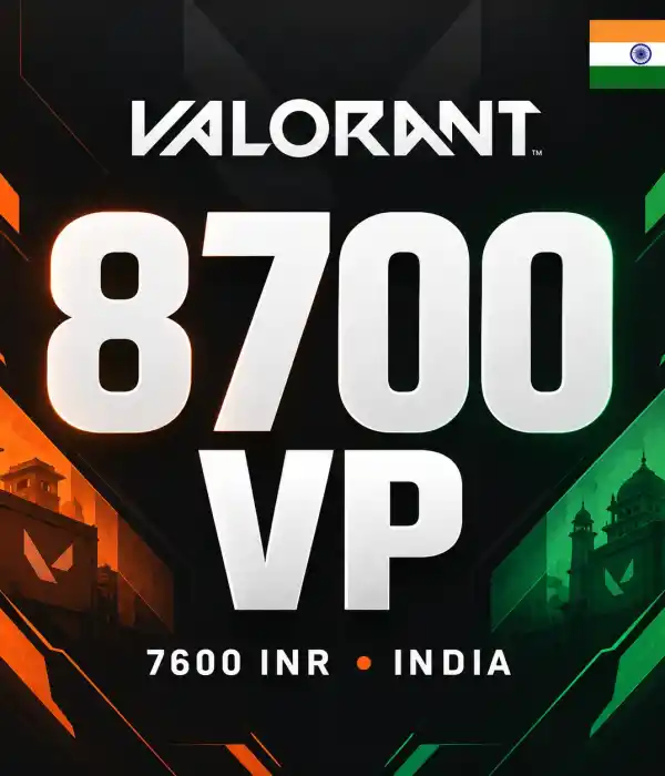 Valorant INR 7600 - 8700 VP