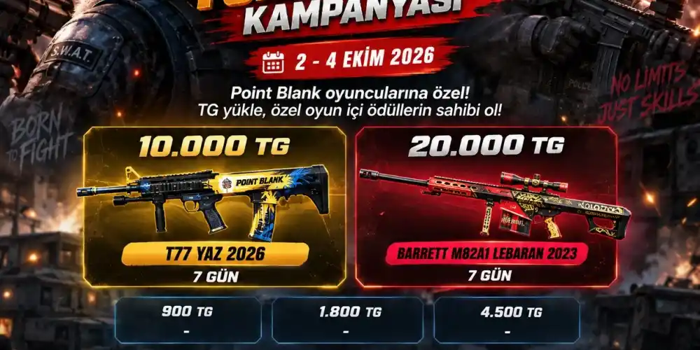 Point Blank 2-4 Ekim TG Yükle-Kazan Kampanyası Başladı!