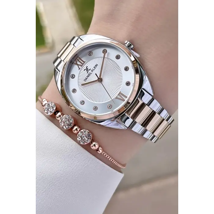 Daniel Klein DKISTE886 Rose Gümüş Renk Kadın Kol Saati ve Bileklik