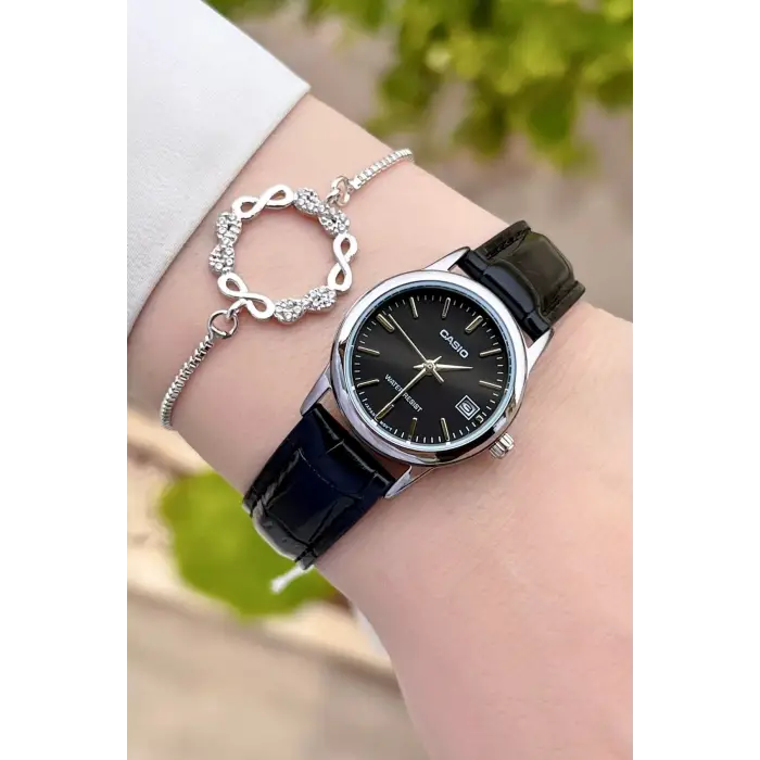 Casio CSISTE22 Kasası Gümüş Kordonu Siyah Renk Hediye Paketli Kadın Kol Saati