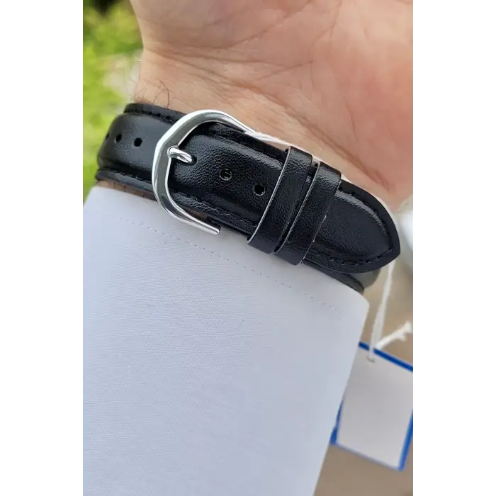Casio CSISTE12 Kasası Gümüş Kordonu Siyah Renk Hediye Paketli Erkek Kol Saati