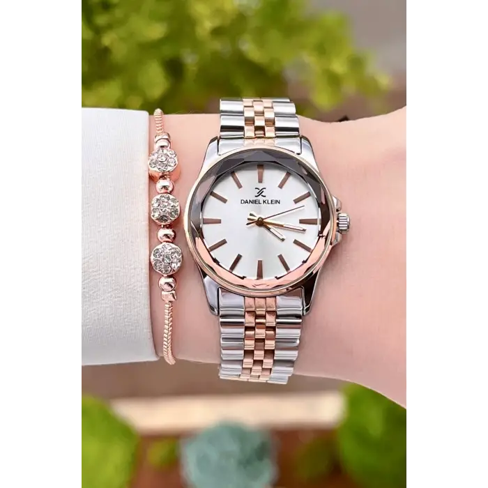 Daniel Klein DKISTE1185 Rose Gümüş Renk Hediye Paketli Kadın Kol Saati ve Bileklik