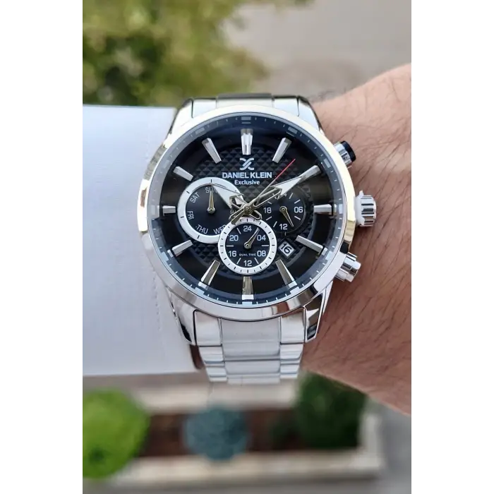 Daniel Klein DKISTE1240 Kadranı Siyah Renk İç Göstergeleri Aktif Hediye Paketli Erkek Kol Saati