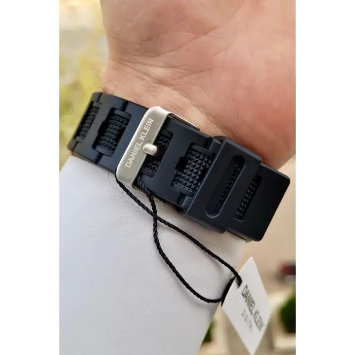 Daniel Klein DKISTE1383 Gümüş Siyah Renk Analog Dijital Hediye Paketli Erkek Kol Saati
