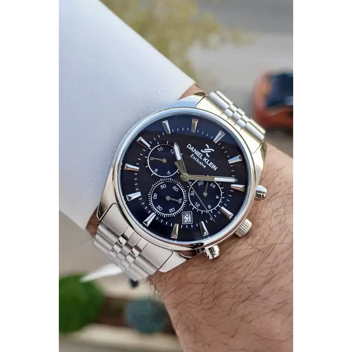 Daniel Klein DKISTE1429 Kadranı Lacivert Kordonu Gümüş Renk Göstergeli Erkek Kol Saati