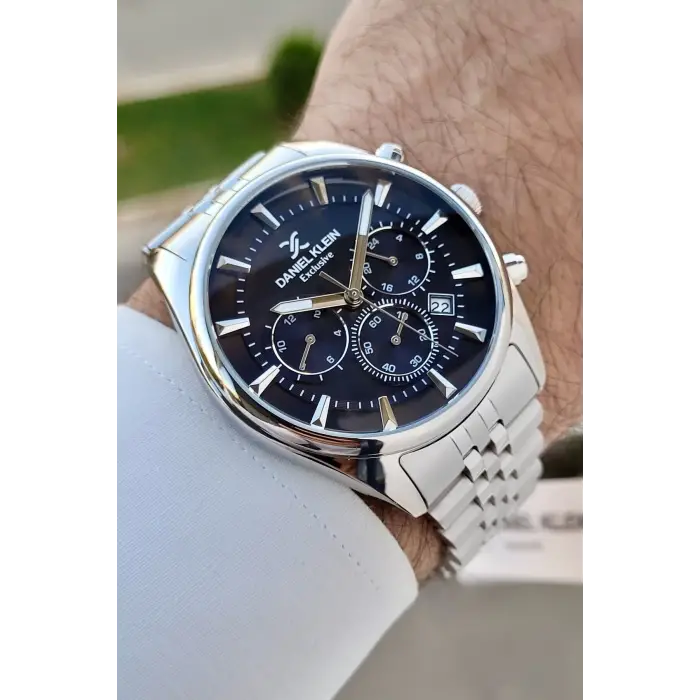 Daniel Klein DKISTE1429 Kadranı Lacivert Kordonu Gümüş Renk Göstergeli Erkek Kol Saati