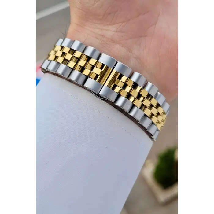 Daniel Klein DKISTE1461 Gold Gümüş Renk Fonksiyonlu Klipsli Erkek Kol Saati